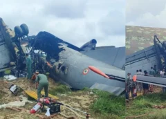 Avión militar de la India se estrelló mientras intentaba aterrizar en una base aérea al noreste del país